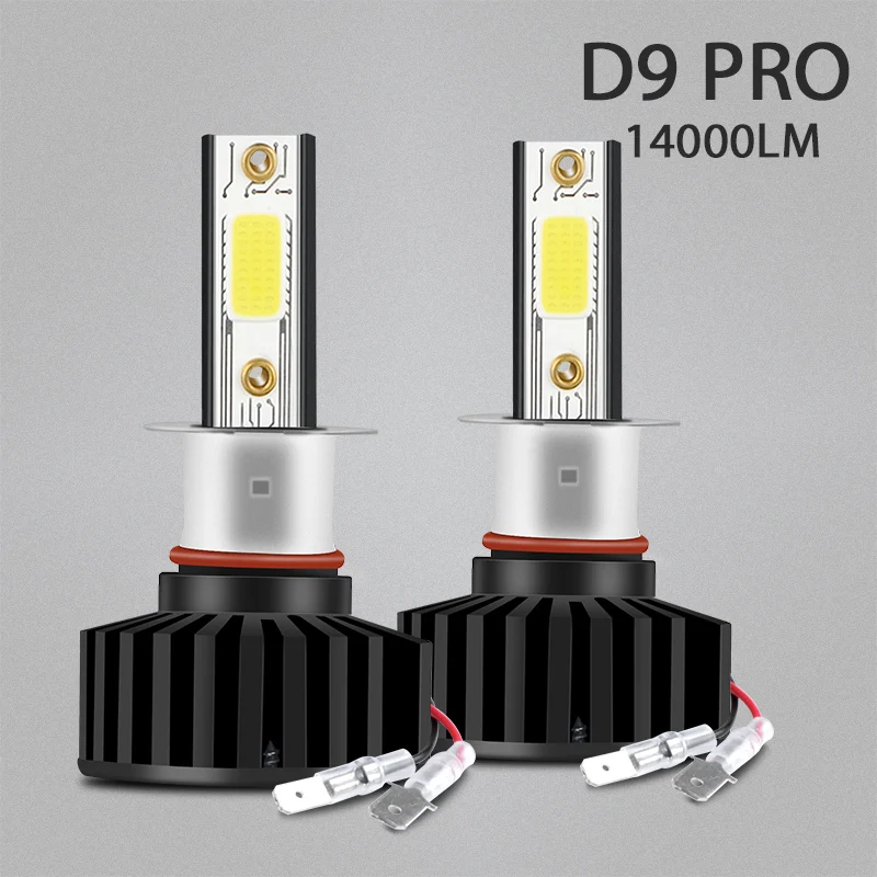 2 шт. мини-светодиод машины головной светильник лампы H3 комплект фар 80 Вт 14000LM 6000K