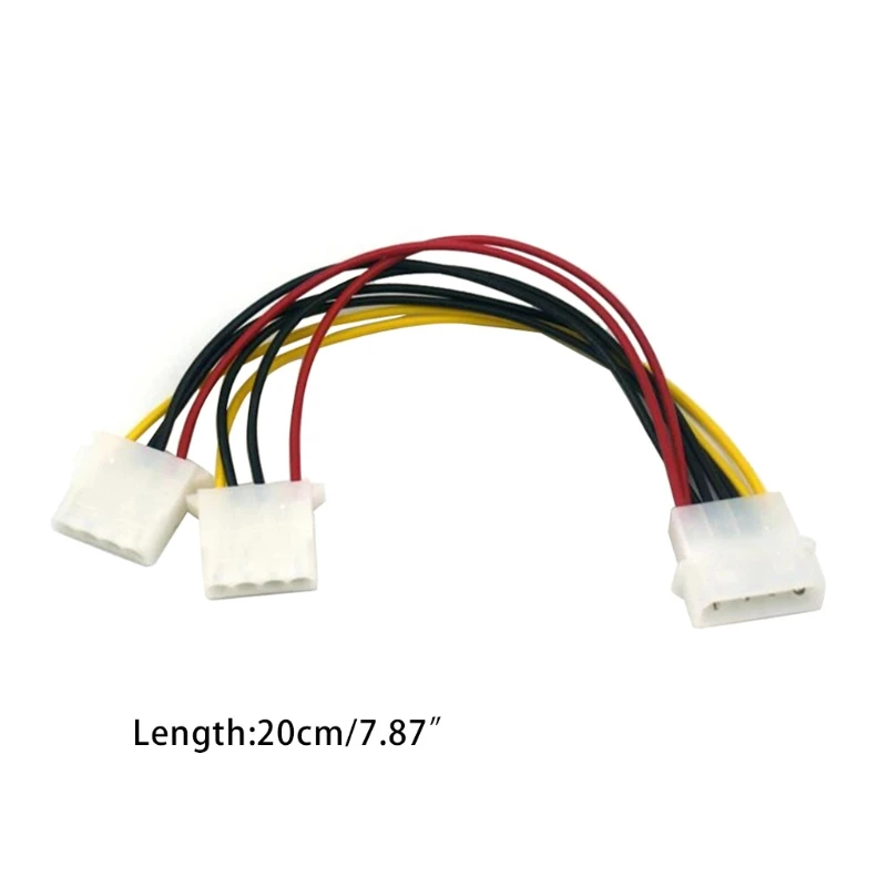HX6A 20 см/7.87in 2 Way 4 pin БП Мощность разветвитель кабеля LP4 Molex отклонения в размерах на