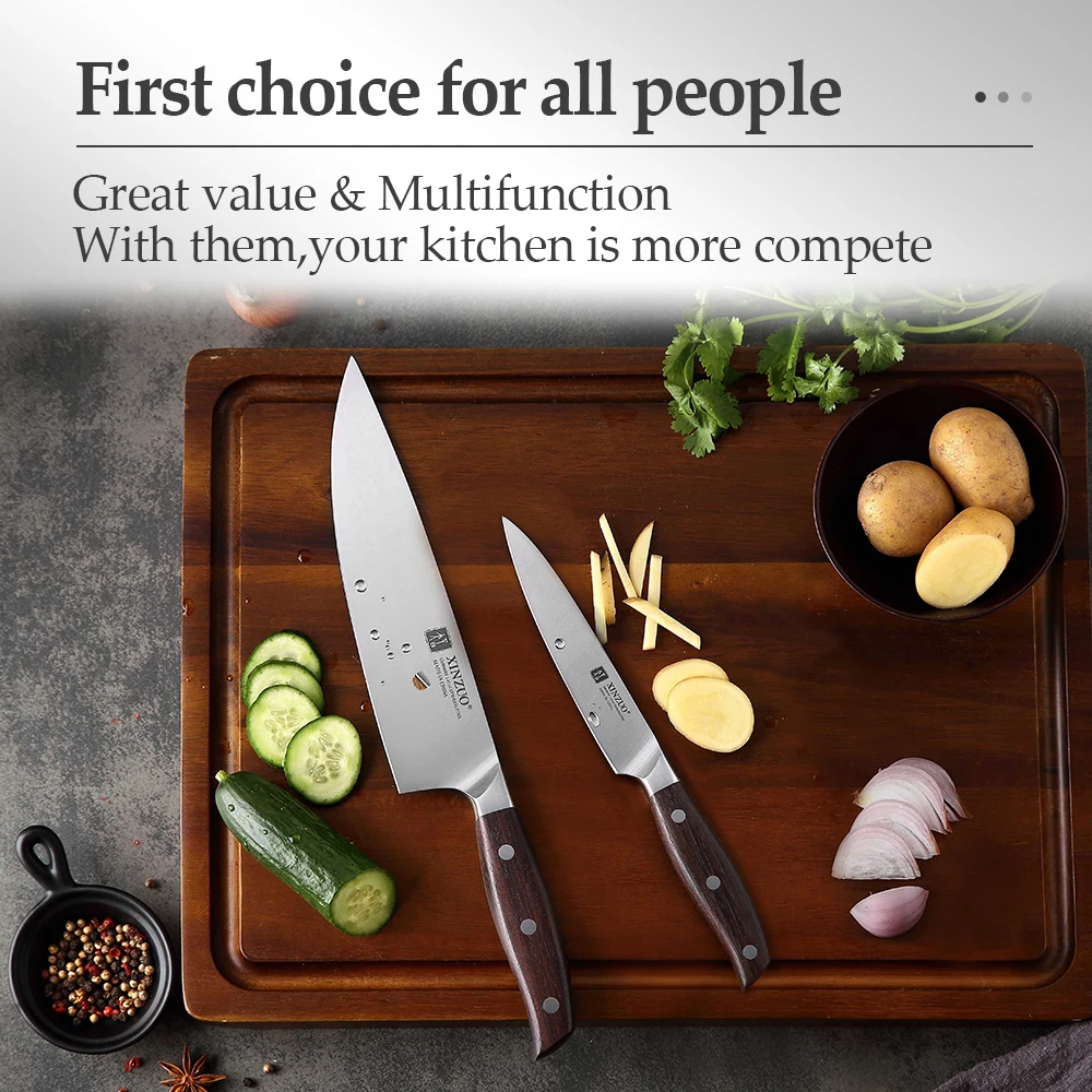 XINZUO 2 шт. Ножи Комплект Универсальный нож и шеф повара Пособия по немецкому языку 1