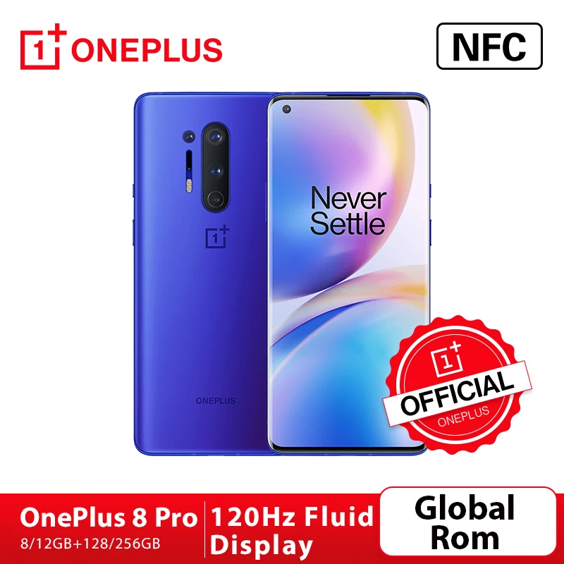 Global Rom Oneplus 8 Pro 5G OnePlus Official Store Smartphone Snapdragon 865 8G 128G 6.87'' 120Hz Fluid Display 48MP Quad 30W