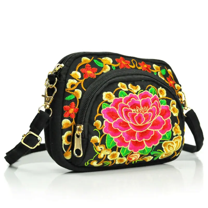 

Vintage Women Handbag Hmong Vintage Tote Messenger Hippie Ethnic Shoulder Bag Embroidery Boho
