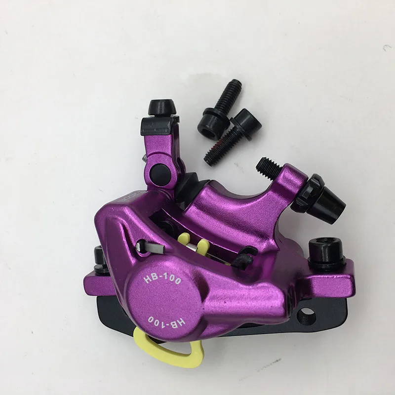 purple front n rotor Zoom HB-100 MTB велосипед тормоза HB100 велосипед электрический велосипед тормоза суппорт с роторами части велосипеда гидравлический поршень двухсторонний тормоз - Цвет: purple front n rotor