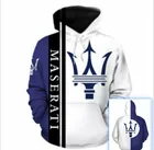 Новинка 2021 года, толстовка Maserati с логотипом, костюм для бега, мужская спортивная одежда на молнии высокого качества, толстовка большого размера в стиле Харадзюку, куртка