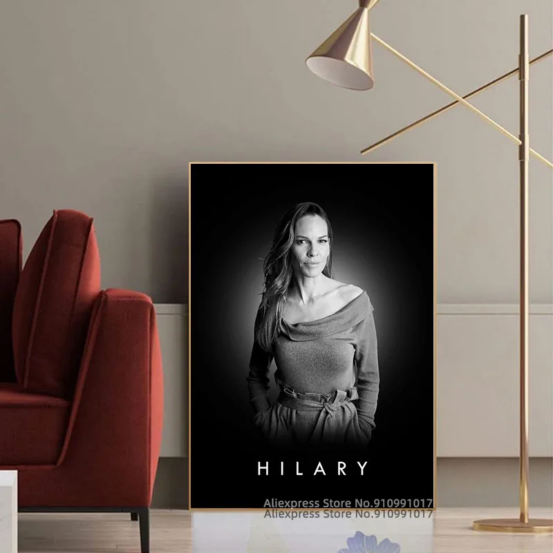 Женский постер Звезды фильма Hilary Swank картина напечатанная на холсте настенный