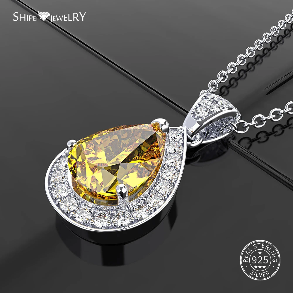 Женское ожерелье из серебра 100% пробы с натуральным сапфиром|Ожерелья| |