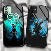 avatar the last airbender phone case tempered glass for iphone 11 pro xr xs max 8 x 7 6s 6 plus se 2020 12 pro max mini case