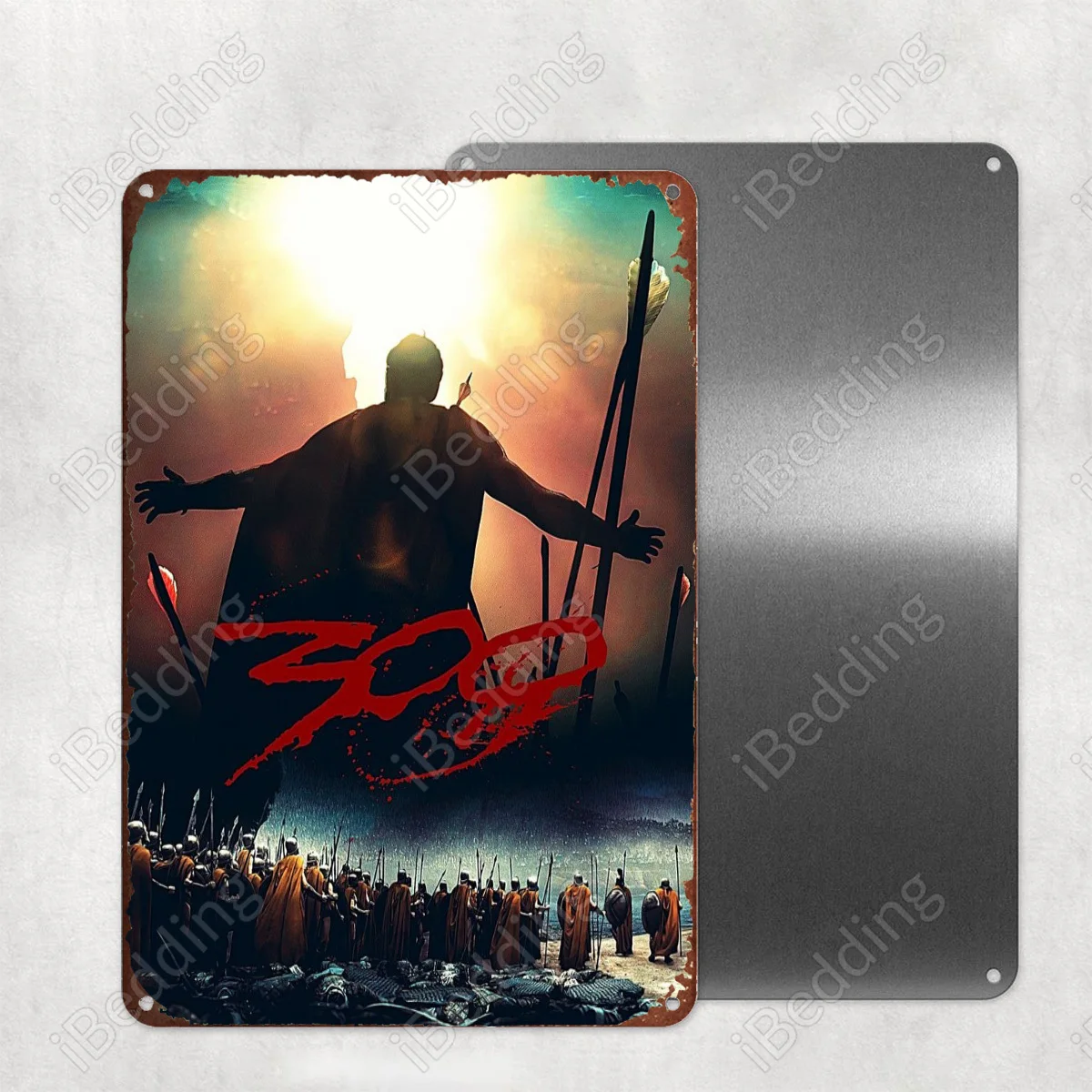 

Винтажные металлические номерные знаки размером 20 х0 см с изображением героев фильмов 300 года, ретро-пластина, железная живопись, домашний д...