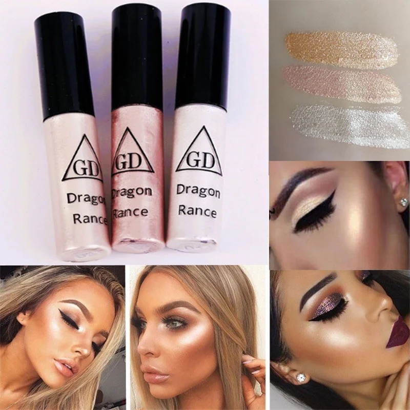 

110ML Waterproof Contouring Highlight Liquid Diamond Shining Brighten Face Body Shimmer Gold Beauty Makeup Highlighter Cosmetics