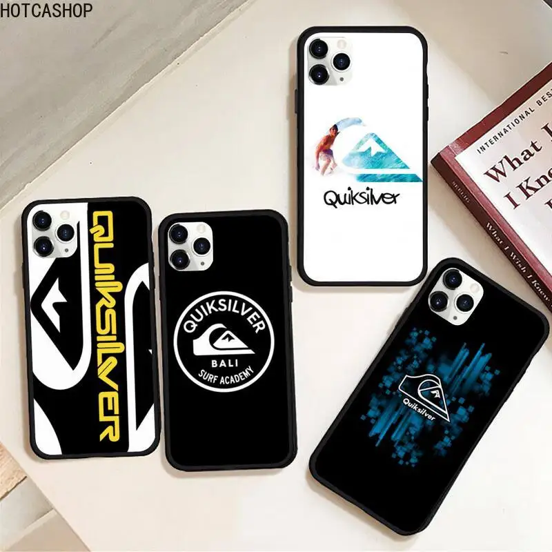 

Surf and skateboard quiksilver Phone Case Rubber for iPhone 12 pro max mini 11 pro XS MAX 8 7 6 6S Plus X 5S SE 2020 XR case