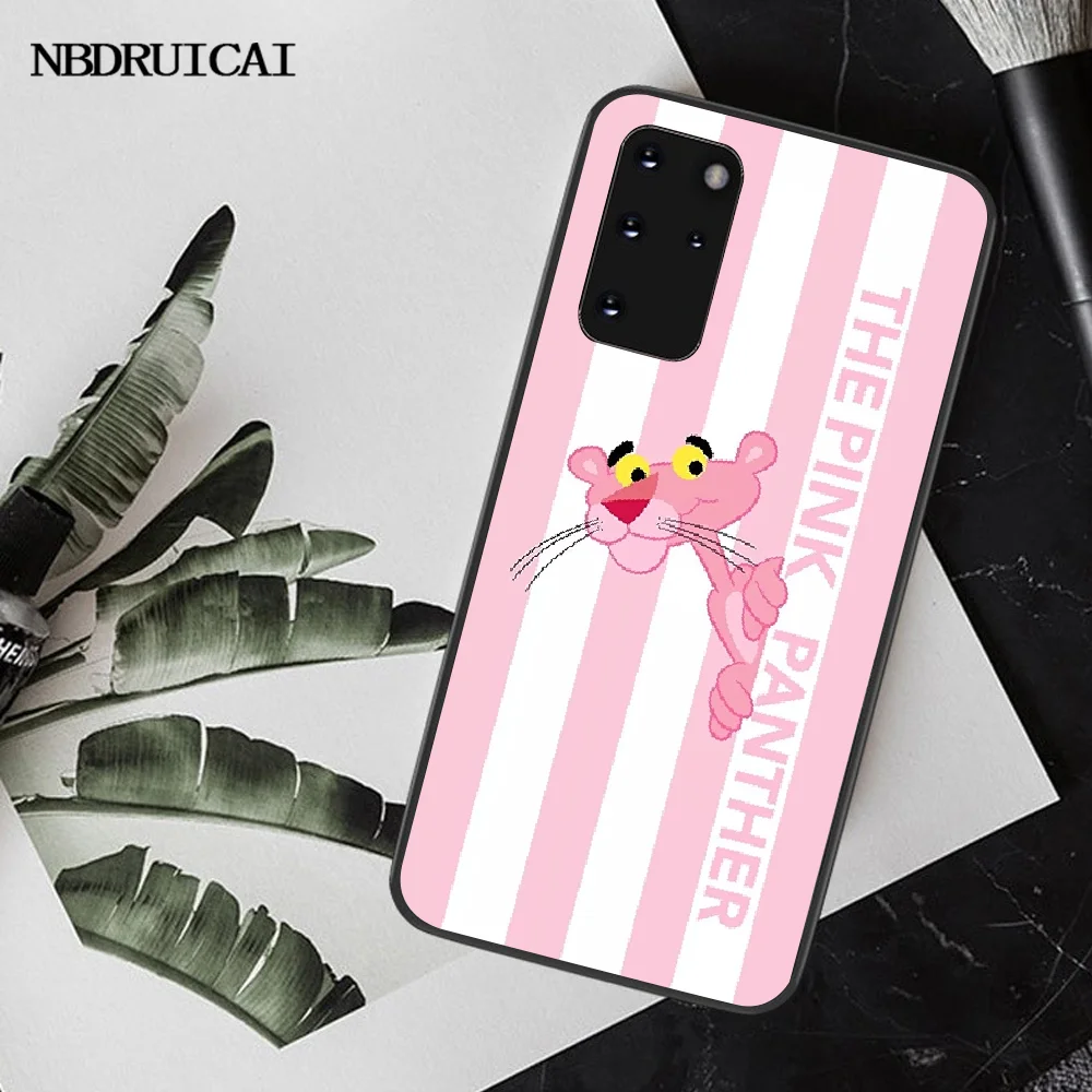 NBDRUICAI Pink Panther lovely TPU black Phone Case Cover Hull for Samsung S20 plus Ultra S6 S7 edge S8 S9 S10 5G | Мобильные