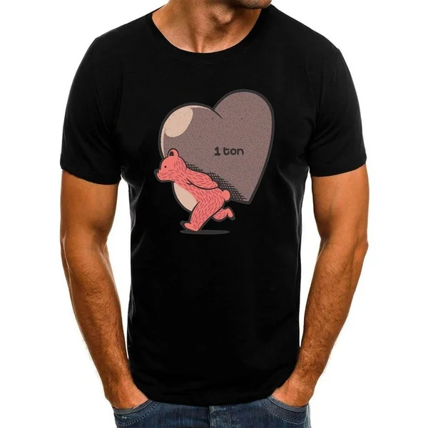 

bear my love 2019 fitness T Shirt Women men Unisex T shirt Couple T-Shirts Cotton