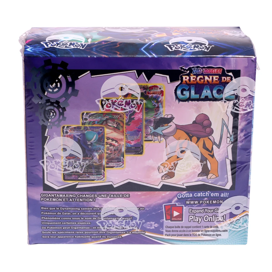 Caja de cartas de Pokemon versi&oacute;n francesa TCG: Sword & Shield, potenciador del reinado, juego de cartas de cielo en evoluci&oacute;n, regalo de cumplea&ntilde;os para ni&ntilde;os-2