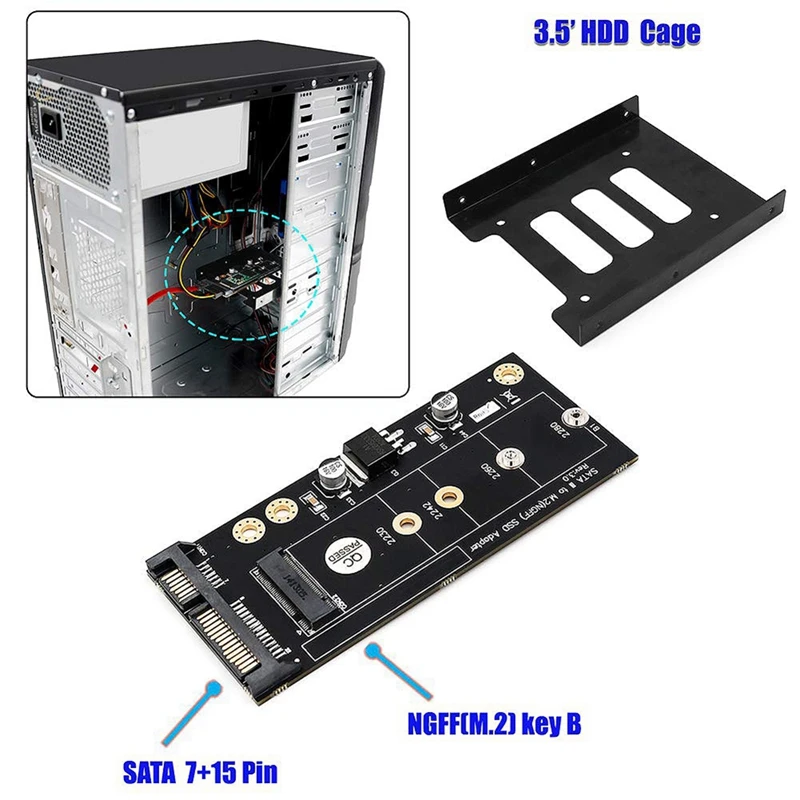 M.2 Ngff Ssd для Sata 2 5 интерфейс Usb 0 плата адаптер конвертер карта с 3 кронштейном