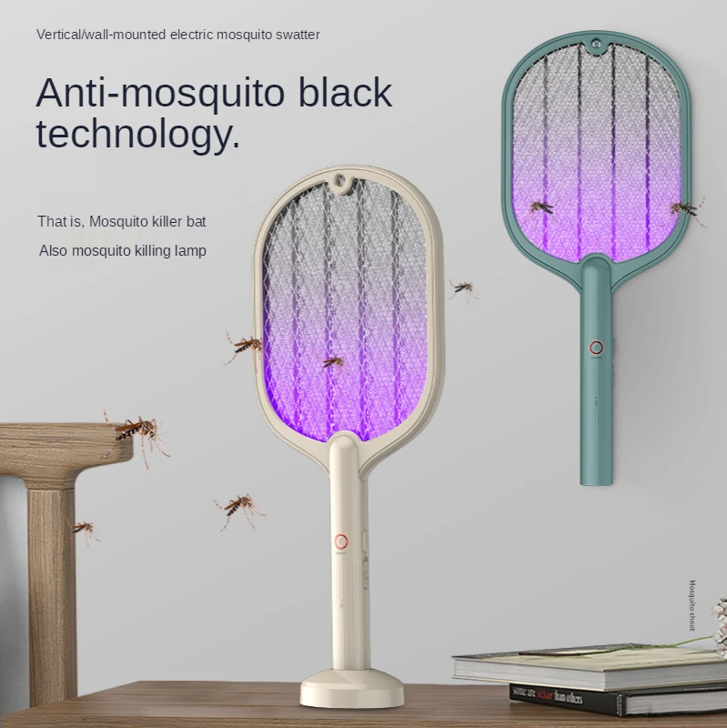 

2 IN 1 LED Mosquito Killer Lamp Insecticide Electric Bug Zapper Insect Killer USB Rechargeable Swatter Trap Anti Mosquito Flies