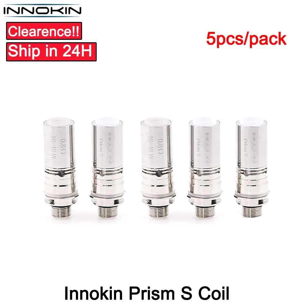 Британский Клиренс! 5 шт./упак. оригинальный Innokin Prism S Замена катушки 0.8ohm 1.5ohm