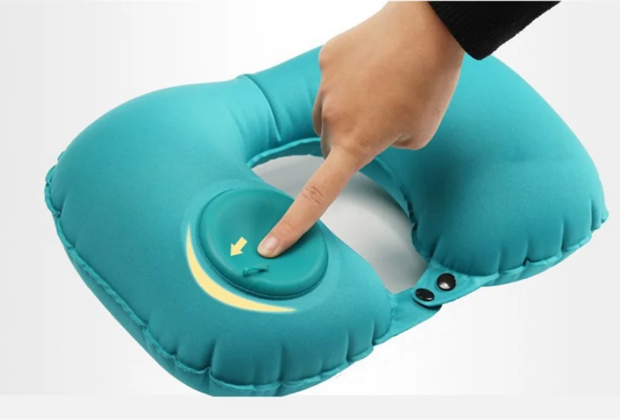 Автоматическая воздушная надувная u образная подушка для путешествий шеи
