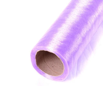 Light purple 70 см в ширину* 50 ярдов длинные Хрустальные органзы многоцветные рулонные Тюлевая ткань драпировки для свадьбы фон день рождения украшения - Цвет: Light purple
