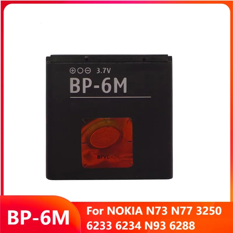 

Аккумулятор BP-6M для NOKIA N73, N77, 3250, 6233, 6234, N93, 6288, 1100 мА · ч