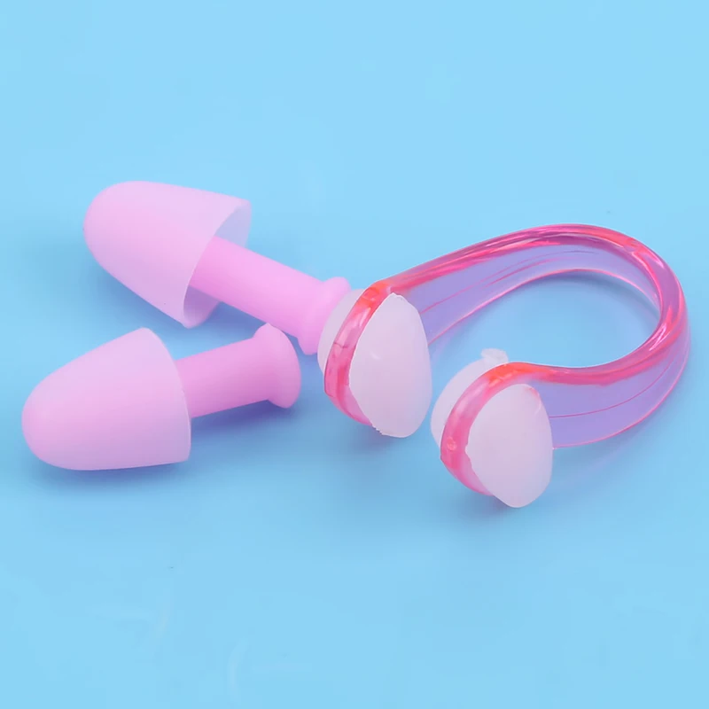 

Unisex Nose Clip Ear Plugs Waterproof Swimming Nose Clip Soft Silicone Ear Plugs Set Surf Diving Swimming Pool Accessories