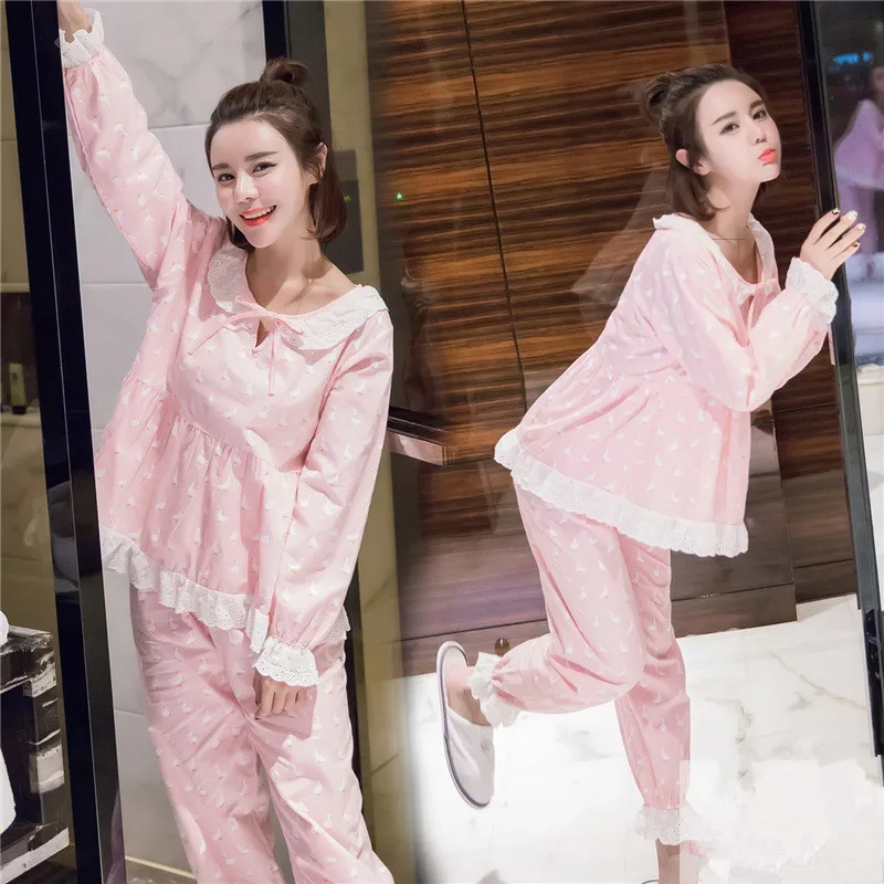 Ночная рубашка для грудного вскармливания кружевная хлопковая одежда