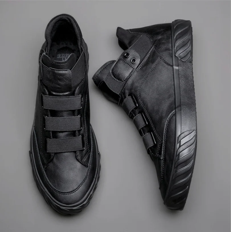 

Мужские кожаные туфли, в Корейском стиле, удобные лоферы, мужская обувь, высокие кроссовки в британском стиле, новые Мокасины