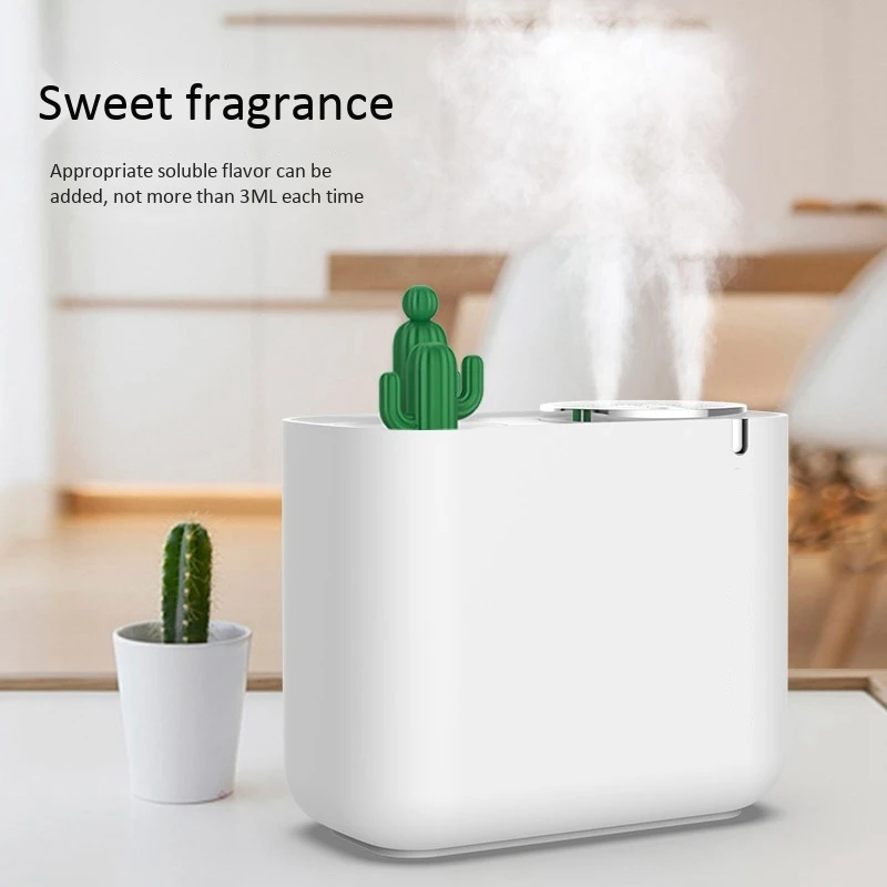 

3000Ml Air Humidifier Cactus Double Spray Desktop USB LED Purifier Large Capacity Humidificador for Household