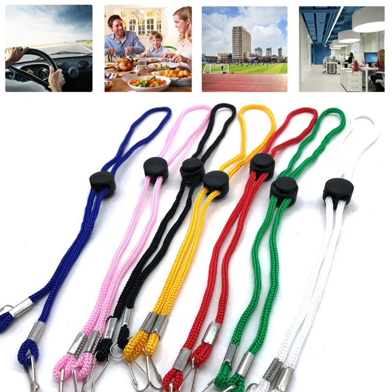 

Mask Hanging Rope Face Mask Lanyard Mask Holder Adjustable Traceless Ear Hanging Rope Two Hooks Ear Holder Rope