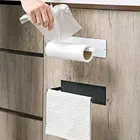 Настенный кухонный самоклеящийся держатель для рулона бумаги, вешалка для хранения полотенец, крючок для салфеток, настенная подвесная полка, аксессуары для ванной комнаты