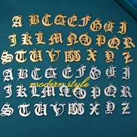 10pcslot mixed gold silver color a z letters charms initial alphabet handmade pendant for diy bracelet earrings jewelry making