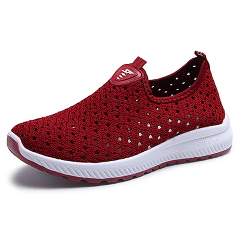 High Quality Women Sneakers Slip On Flats Shoes Casual Outdoor Walking female footwear breathable mesh shoes | Обувь