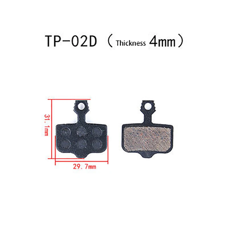TP-02D 1 пара(2 шт.) MTB велосипедный велосипед велосипедные дисковые Тормозные колодки полуметаллические тормозные колодки для SHIMANO SRAM AVID HAYES TEKTRO Magura Formula - Цвет: TP-02D