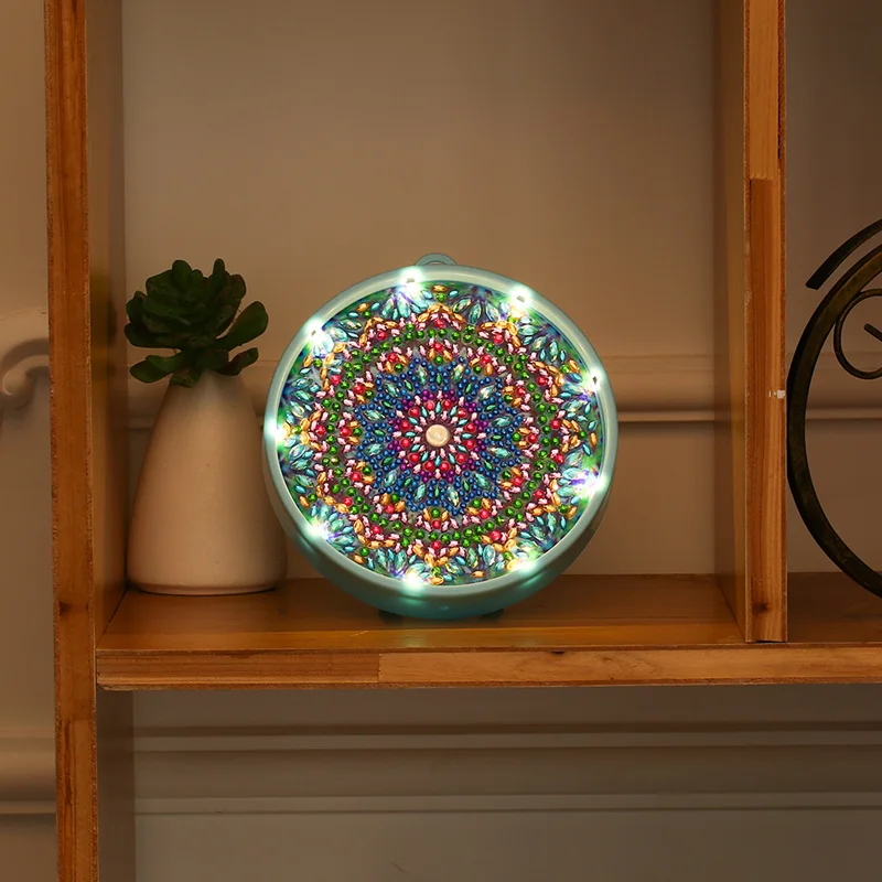 Светодиодный светильник для украшения цветная мандала сделай сам алмазная