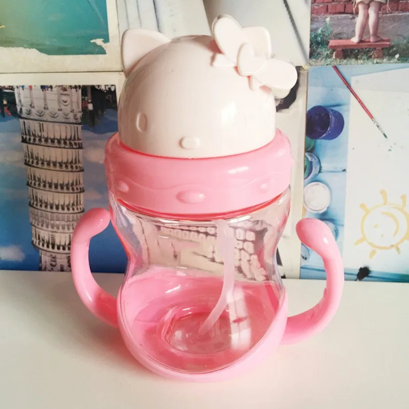 Бутылочка для питьевой воды с ручками и ремешком 350 мл|Чашки| |