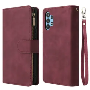 for samsung a32 a 22 4g 2021 flip case zipper leather 360 protect etui samsung galaxy a22 m32 m12 a12 a 32 m 12 5g wallet cover free global shipping