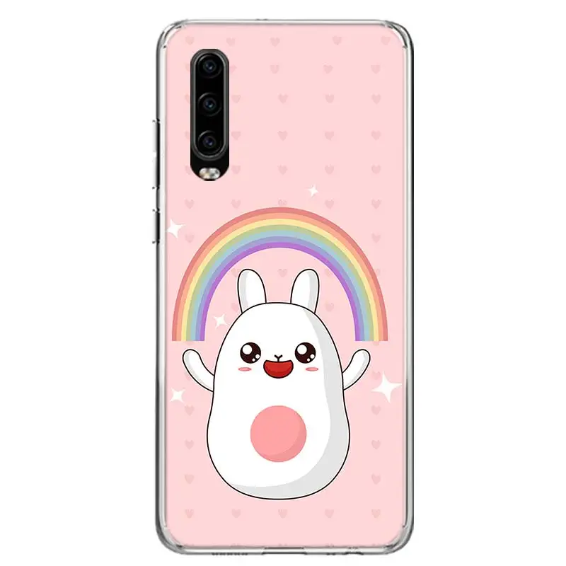 Чехол для телефона Kawaii Bunny Funda Huawei P50 P30 Lite P20 P40 Pro P10 P Smart Z 2021 Y5 Y6 Y7 Y9 2019 чехол Coque |