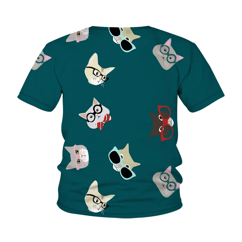 

2021 New Cartoon 3d Print cat T Shirt Kid Round Collar Anime Sweatshirts Summer New Casual T-Shirt Fashion Tee Tops Totoro Top