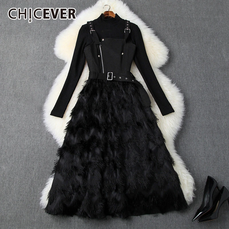 CHICEVER лоскутное с кисточками элегантный комплект из двух предметов женская