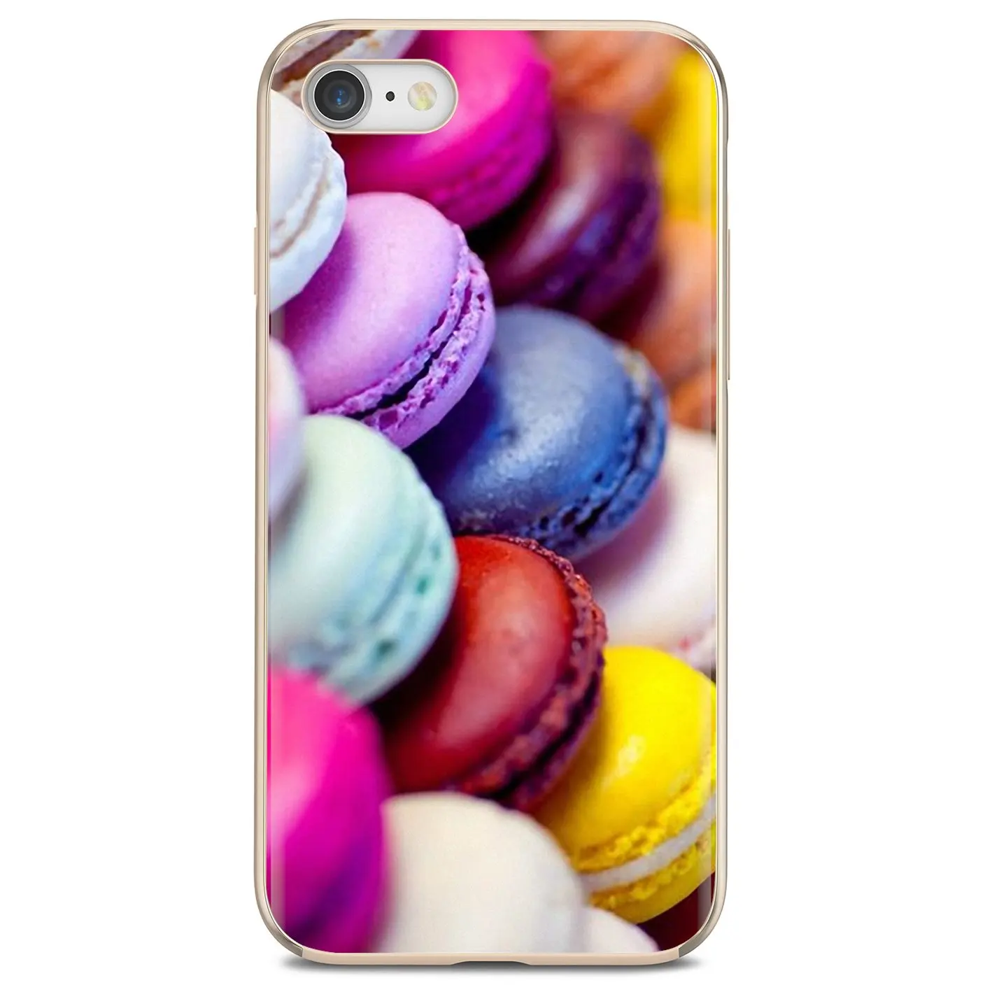 Тонкий силиконовый мягкий ТПУ чехол для телефона с изображением пищи Макарон Для