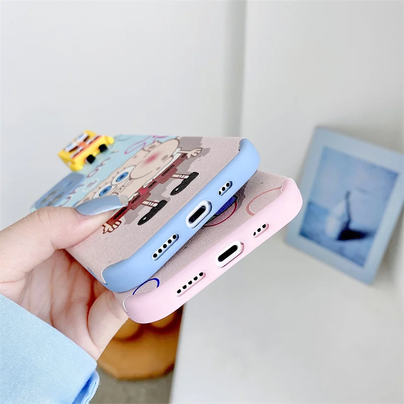 

3D Cute Cartoon camera lens protection Phone Case For Iphone 11 Pro Max 12 Mini X XS XR 7 8 Plus SE 2020 Shockproof Back Cover