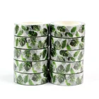 10 шт.лот, ленты Washi из тропических пальмовых листьев, японская бумага, самодельные наклейки-планировщики, Маскировочная лента, декоративные канцелярские принадлежности