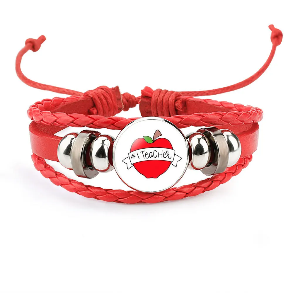 Супер браслеты из кожи для учителя ручная работа Воловья кожа плетеные новый