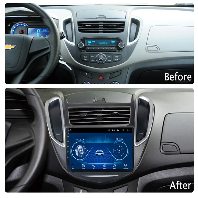 Мультимедийная система с сенсорным экраном 9 дюймов Android 8 1 для Chevrolet Trax 2014-2016 gps