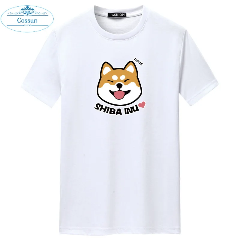 COSSUN 2020 Милая футболка Kawai Шиба ину Повседневная хлопковая Футболка с
