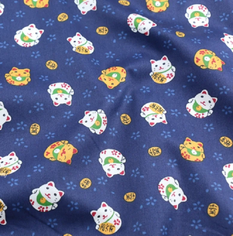 

8pcs Blue Cartoon Cotton Printed Cloth Sewing Quilting Fabrics for Patchwork Needlework DIY Handmade Material Kids Bed Fabrics