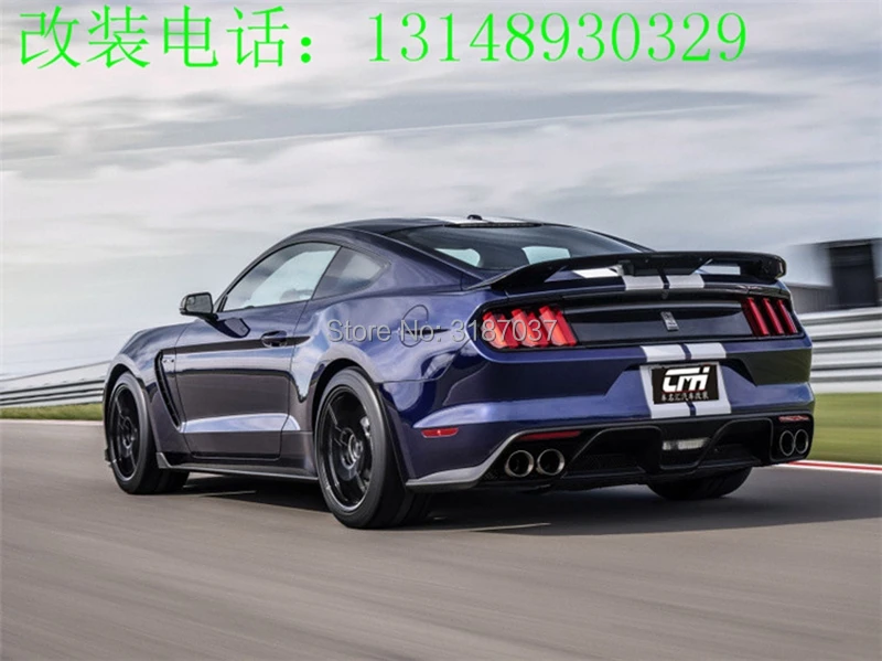 

for ford mustang spoiler GT500 style High quality 2015-2019 Carbon Fiber Rear Roof Spoiler Wing Trunk Lip Boot Cover Car Styling