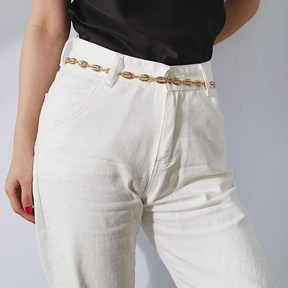 

Женский ремень в стиле панк, хип-хоп, с металлической цепочкой, золотистые, серебристые, на талию, с толстой цепочкой, для джинсов, брюк, на ка...