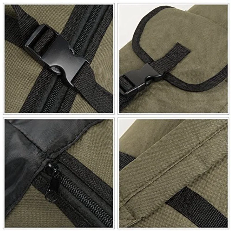 

Fishing Tackle Bag Fishing Rod Bag Holdall Bag Travel Reel Carry Case Pole Tools Storage Bags Thickening Canvas 48.4Inch