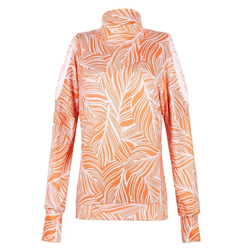 

Women's Turtleneck Long-Sleeved Printed Off-Shoulder Loose Top Sweatshirt Skull Sweater Sweatshirts Vintage Sweatshirt