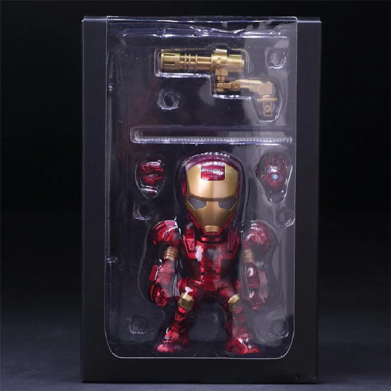 marvel avenger voice controlled luminescence q version figure iron man mk4243 hand made movable doll toy gk model statue gift free global shipping