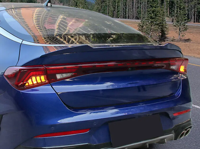

For 2020-2021 Kia K5 ABS Blue Exterior Rear Boot Spoiler Wing Flap Blade 1PCS